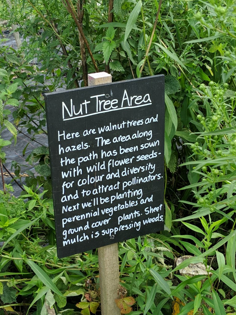 Nut tree area sign